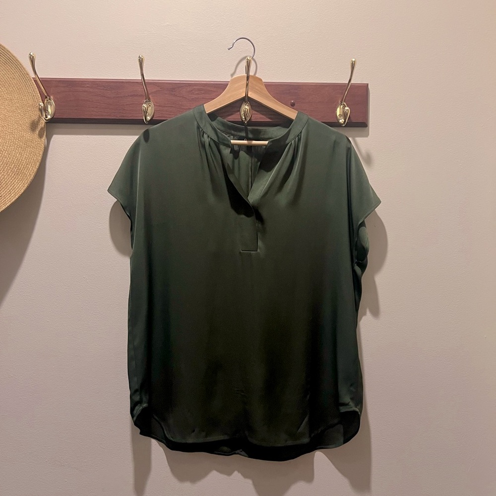 Washable Stretch Silk Dolman Sleeve Blouse